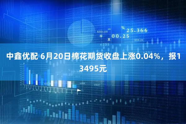 中鑫优配 6月20日棉花期货收盘上涨0.04%，报13495元