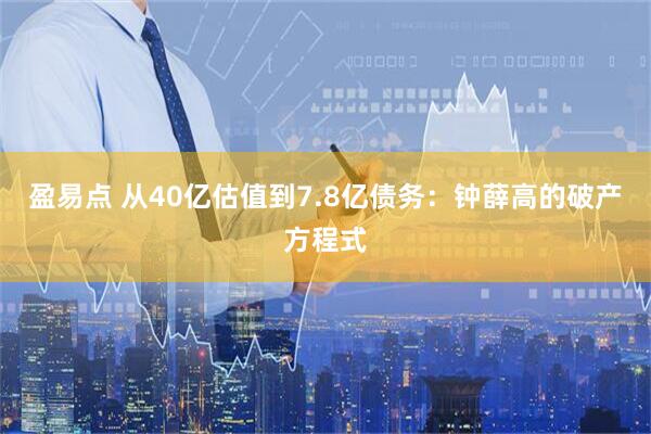 盈易点 从40亿估值到7.8亿债务：钟薛高的破产方程式